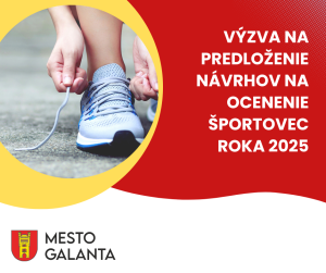 Výzva na predloženie návrhov na ocenenie športovec roka 2025