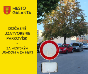 Dočasné uzatvorenie parkovísk