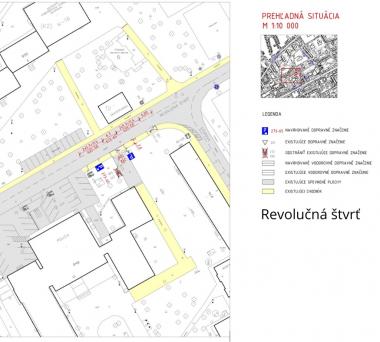 Realizácia dopravného značenia Revolučná štvrť