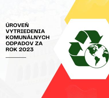 Infofrafika k článku o úrovni vytriedenia komunálnych odpadov za rok 2023