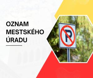 Infografika Oznam o zavretí parkoviska