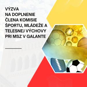 Ponuka členstva v Komisii športu, mládeže a telesnej výchovy  1