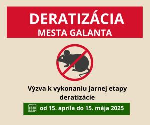 Deratizácia mesta Galanta